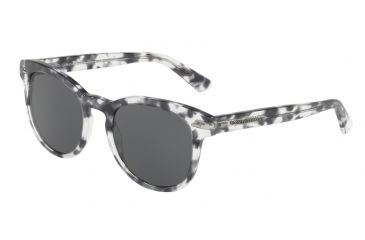 Image of Dolce&amp;Gabbana DG4254 Sunglasses 313987-51 - Havana Clear Black Frame, Grey Lenses