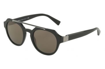 Image of Dolce&amp;Gabbana DG4313 Sunglasses 501/R5-50 - Black Frame, Grey Lenses