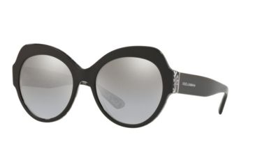 Image of Dolce&amp;Gabbana DG4320F Sunglasses 32036V-56, Light Grey Mirror Grad Silver Lenses
