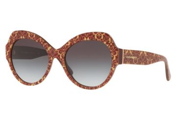 Image of Dolce&amp;Gabbana DG4320F Sunglasses 32068G-56, Grey Gradient Lenses