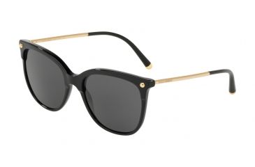Image of Dolce&amp;Gabbana DG4333 Sunglasses 501/87-55 - Black Frame, Grey Lenses