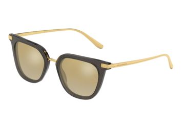 Image of Dolce&amp;Gabbana DG4363F Sunglasses 32106E-52 - , Grad Light Brown Mirror Gold Lenses