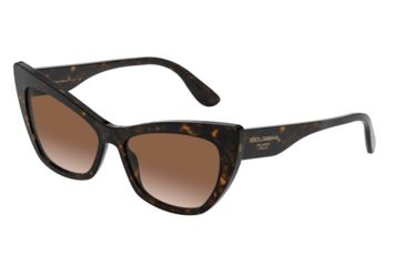 Image of Dolce&amp;Gabbana DG4370F Sunglasses 502/13-56 - , Brown Gradient Lenses