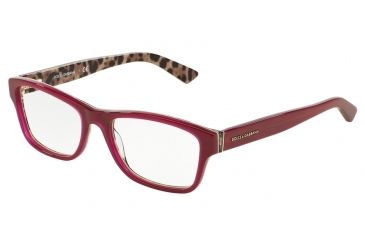 Image of Dolce&amp;Gabbana ENCHANTED BEAUTIES DG3208 Eyeglass Frames 2882-52 - Top Opal Bordeaux/Leo Frame