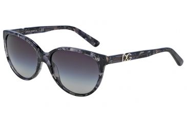 Image of Dolce&amp;Gabbana ICONIC LOGO DG4171P Sunglasses 26548G-56 - Gray Marble Frame, Gray Gradient Lenses