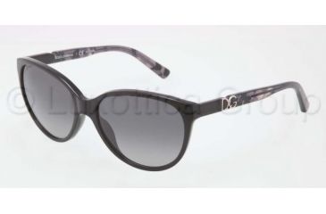 Image of Dolce&amp;Gabbana ICONIC LOGO DG4171P Sunglasses 2688T3-5616 - Black Frame, Gray Gradient Lenses