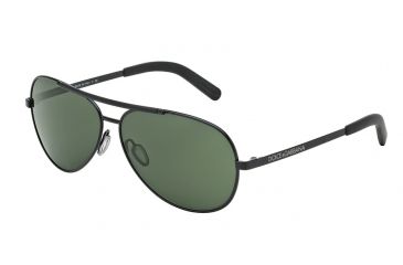 Image of Dolce&amp;Gabbana LIFESTYLE DG2141 Sunglasses 01/71-61 - Black Frame, Grey Green Lenses