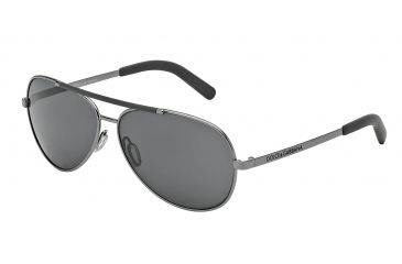 Image of Dolce&amp;Gabbana LIFESTYLE DG2141 Sunglasses 04/81-61 - Gunmetal Frame, Polar Grey Lenses