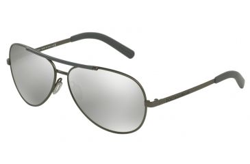 Image of Dolce&amp;Gabbana LIFESTYLE DG2141 Sunglasses 12216G-61 - Matte Gunmetal Frame, Light Grey Mirror Silver Lenses