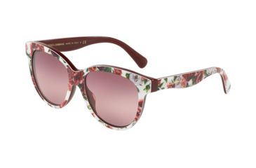 Image of Dolce&amp;Gabbana MATT SILK DG4176 Sunglasses 3194W9-49, Pink Bigradient Purple Lenses