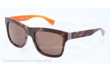 Image of Dolce&amp;Gabbana MULTICOLOR DG4203 Sunglasses 276573-54 - Havana/multilayer/orange Frame, Brown Lenses