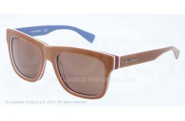 Image of Dolce&amp;Gabbana MULTICOLOR DG4203 Sunglasses 276773-54 - Brown/multilayer/bluette Frame, Brown Lenses
