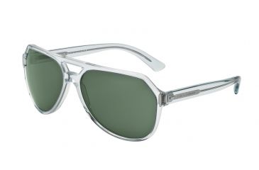 Image of Dolce&amp;Gabbana NEW BOND STREET DG4224 Sunglasses 282371-61 - Transparent Green Frame, Gray Green Lenses