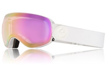 Image of Dragon X2s Goggles, White Out/LumaLens Pink Ion, with Bonus LumaLens Dark Smoke, One Size 307867230195