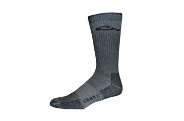 Image of DRAKE Merino Wool Crew Seamless Toe Sock - Mens, Black, Large 72057-BLACK