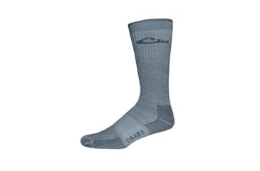 Image of DRAKE Merino Wool Crew Seamless Toe Sock - Mens, Grey, Large 72057-GREY