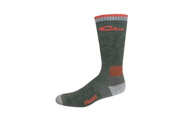Image of DRAKE Year-Rounder Merino Wool Blend Seamless Toe Sock - Mens, Green, Large 72138-GREEN