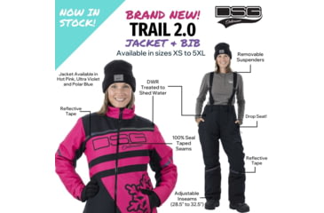 Image of DSG Outerwear Trail Bib/Pant 2.0 - Womens, Black, Extra Small, 525294