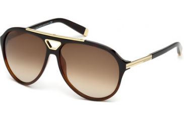 Image of DSquared DQ0076 Sunglasses - Havana Frame Color, Gradient Brown Lens Color
