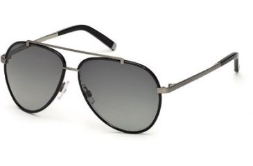 Image of DSquared DQ0087 Sunglasses - Shiny Black Frame Color, Gradient Smoke Lens Color