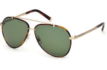 Image of DSquared DQ0087 Sunglasses - Dark Havana Frame Color, Green Lens Color