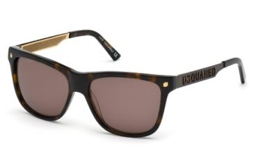 Image of DSquared DQ0136 Sunglasses - Dark Havana Frame Color, Brown Lens Color