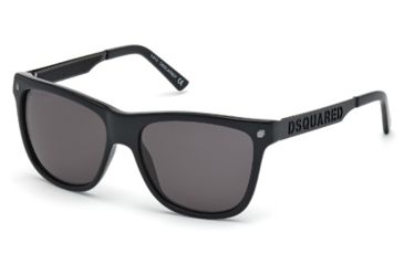 Image of DSquared DQ0136 Sunglasses - Shiny Black Frame Color, Smoke Lens Color