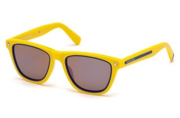 Image of DSquared DQ0169 Sunglasses - Shiny Yellow Frame Color, Brown Mirror Lens Color