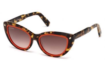 Image of DSquared DQ0170 Sunglasses - Coloured Havana Frame Color, Gradient Brown Lens Color