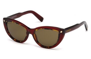 Image of DSquared DQ0170 Sunglasses - Shiny Bordeaux Frame Color, Roviex Lens Color