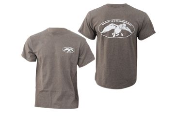 Image of Duck Commander DCSHIRTCWL White Logo Charcoal T-Shirt Small Cotton DCSHIRTCWLS