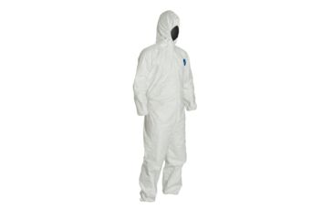 Image of DuPont 12000 Tyvek 400 Coveralls with Hood, Elastic Wrists and Ankles, Case of 25, White