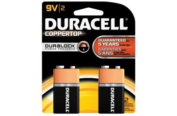 Image of Duracell Coppertop Battery, 9 Volt, 2 Pack, MN1604B2Z