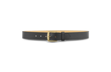 Image of 1-1/2" Plain Leather Garrison Belt with Gold Buckle