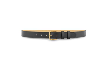 Image of 1-1/4" Plain Leather Garrison Belt with Gold Buckle