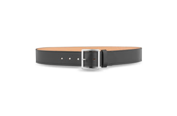 Image of 1-3/4" Plain Leather Garrison Belt with Solid Brass Center Bar Nickel Buckle