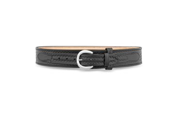 Image of 2-1/4" Basketweave Leather River Belt with Nickel Buckle