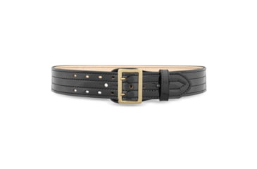 Image of 2-1/4" Hi-Gloss Leather Sam Brown 4 Row Stitch Duty Belt with Gold Buckle