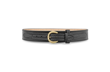 Image of 2-1/4" High-Gloss Leather River Belt with Solid Brass Nickel Buckle