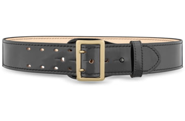 Image of DutyMan 2-1/4inch High-gloss Leather Sam Browne 2-row Stitch Duty Belt With Gold Buckle DTY-1031-36-9002