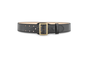 Image of 2-1/4" High-Gloss Leather Sam Browne 2-Row Stitch Duty Belt with Gold Buckle