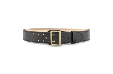 Image of 2-1/4" Plain Leather Sam Browne 2-Row Stitch Duty Belt with Gold Buckle