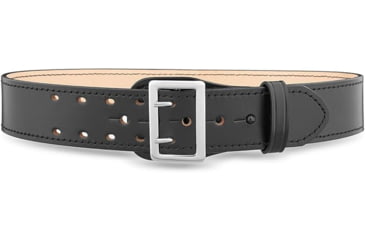 Image of DutyMan 2-1/4inch Plain Leather Sam Browne 2-row Stitch Duty Belt With Nickel Buckle DTY-1011-42-9001