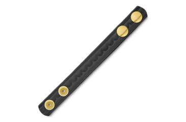 Image of DutyMan 3/4in Basketweave Leather Belt Keeper, Gold Snap, Black, 2421G