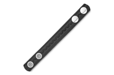Image of DutyMan 3/4in Basketweave Leather Belt Keeper, Silver Snap, Black, 2421N