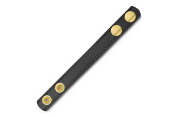 Image of DutyMan 3/4in Plain Leather Belt Keeper, Gold Snap, Black, 2411G
