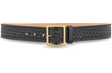 Image of DutyMan 1-3/4inch Basketweave Leather Garrison Belt With Gold Buckle DTY-1621-42-9032