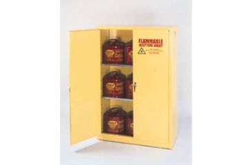 Image of Eagle Manufacturing Flammable Liquids Safety Storage Cabinets, Eagle Manufacturing 3010 Floor Cabinet, 2 Self-Closing Doors, 1 Shelf