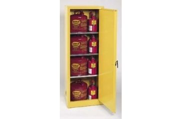 Image of Eagle Manufacturing Space-Saver Flammable Liquids Storage Cabinets, Vertical, Eagle Manufacturing 1923 Space Saver Cabinet, Manual Closing Door