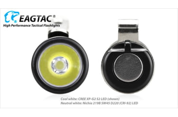 Image of EAGTAC D25AAA RED/BLUE/GRAY/GOLDED Flashlight, Nichia 219B LED, 115lm, Black, D25AAA-219B-NW